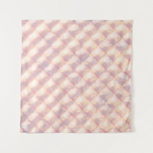 Abstract pastel glowing quatrefoil pattern tapestry