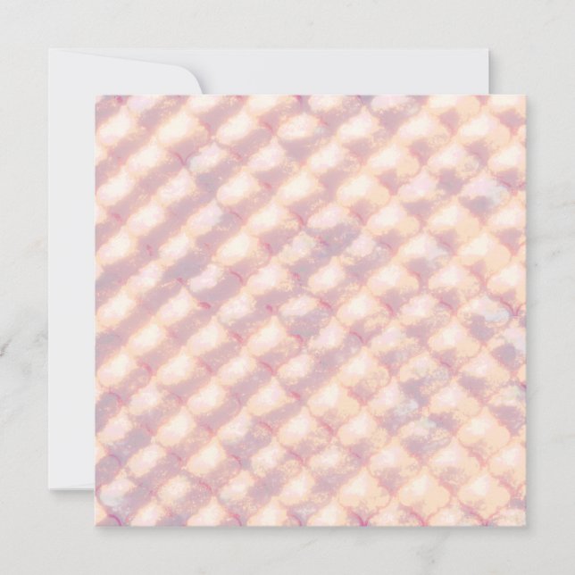 Abstract pastel glowing quatrefoil pattern thank you card (Front)