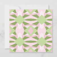 Abstract Pastel Green And Pink Geometric Pattern