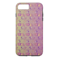 Abstract Pastel Green and Pink Paisley Floral