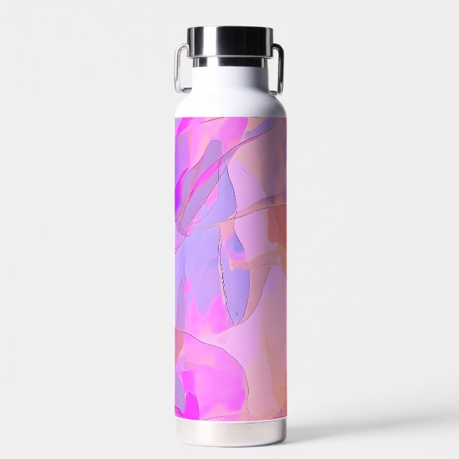 Abstract Pastel Layers Insulated Bottle (Front)