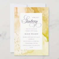 Abstract Pastel Lime Green Sweet 16 Birthday