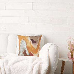 Abstract Pastel Paint Fox Tail Edition Cushion