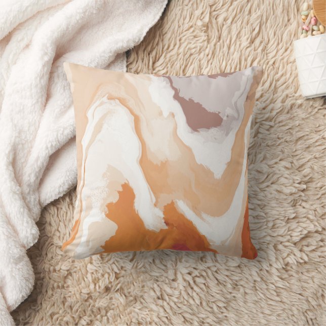 Abstract Pastel Paint Ginger Foam Edition Cushion (Blanket)