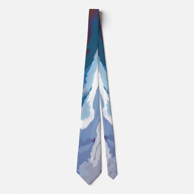 Abstract Pastel Paint Mountain Edition Tie (Front)