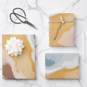 Abstract Pastel Paint Summer Edition Wrapping Paper Sheet