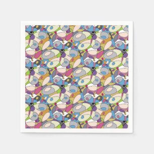 Abstract Pastel Paper Napkin
