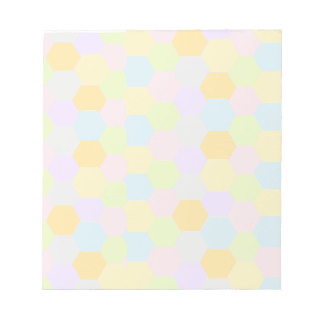 Abstract Pastel Pattern with Polygons Notepad (Front)