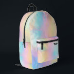 abstract pastel  printed backpack<br><div class="desc">pastel background backpack</div>