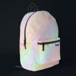 abstract pastel rainbow printed backpack<br><div class="desc">pastel background backpack</div>