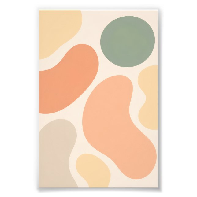 Abstract Pastel Shapes Poster (Front)