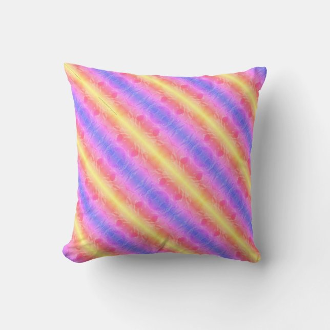 abstract pastel stripes   cushion (Front)