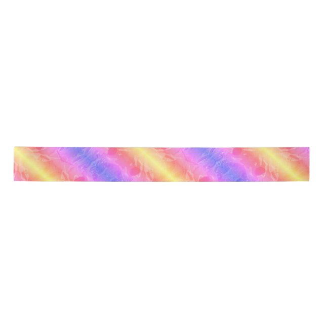 abstract pastel stripes  satin ribbon (Front)