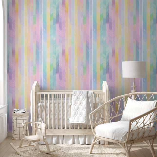 Abstract pastel stripes wallpaper (Kids)