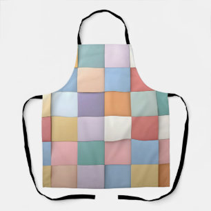 Abstract Pastel Tile Wall Pattern Apron