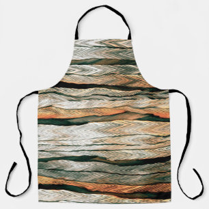 Abstract pastel tones colour neutral geo dyed mela apron