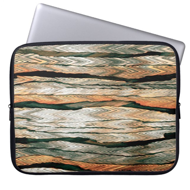 Abstract pastel tones colour neutral geo dyed mela laptop sleeve (Front)