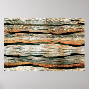 Abstract pastel tones colour neutral geo dyed mela poster