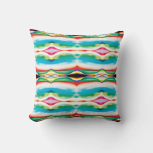 Abstract Pastel Watercolor-like Large Tile Pattern Cushion