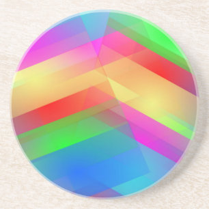 abstract pastels sandstone coaster