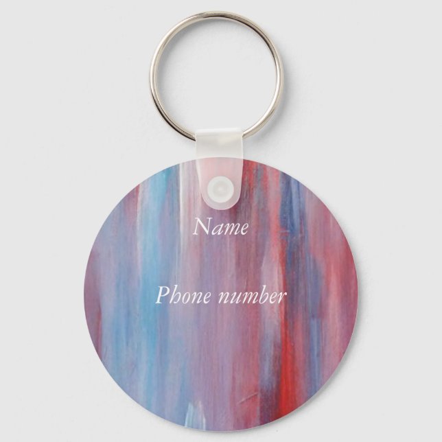 Abstract patriotic Art Key Ring (Front)