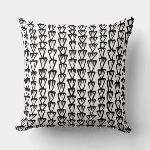 Abstract Pattern 070515 - Black and White Cushion