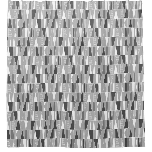  Abstract Pattern 070721 - Shades of Grey Shower Curtain (Front)