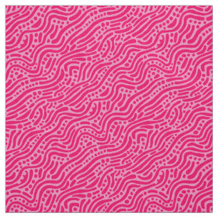 Abstract Pattern 110523 - Neon Red and Pink Fabric