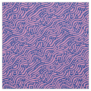 Abstract Pattern 110523 - Pink and Navy Blue Fabric
