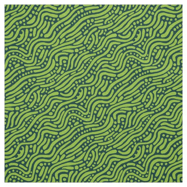 Abstract Pattern 110523 - Shades of Green Fabric (Swatch)