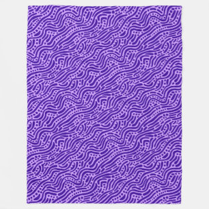 Abstract Pattern 110523 - Shades of Purple v2 Fleece Blanket