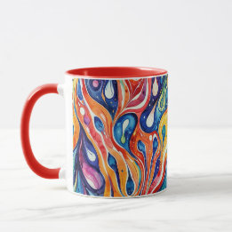 Abstract pattern 1196 with fluid art - Mug