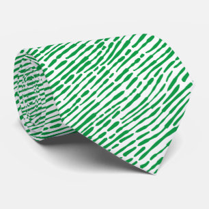 Abstract Pattern 140523 - Kelly Green and White Tie