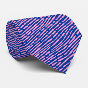 Abstract Pattern 140523 - Pink and Navy Blue Tie