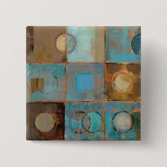 Abstract Pattern 15 Cm Square Badge (Front)