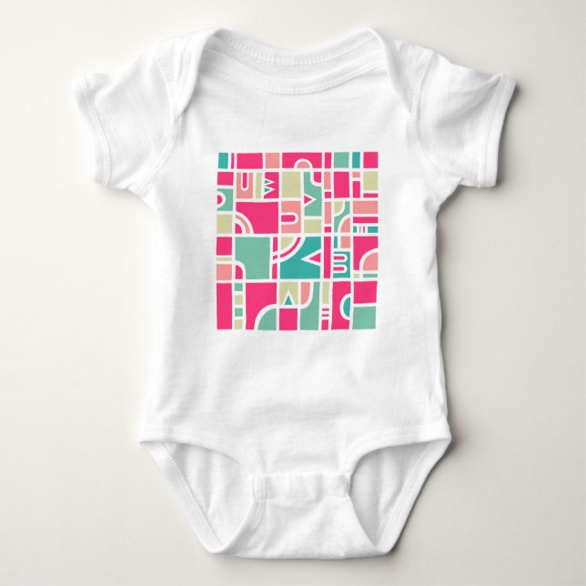 Abstract Pattern 170715 Baby Bodysuit (Front)