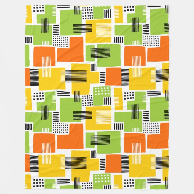 Abstract Pattern 280817 - Colours 02 Fleece Blanket (Front)