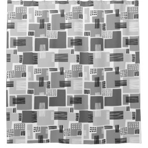 Abstract Pattern 280817 - Shades of Grey Shower Curtain
