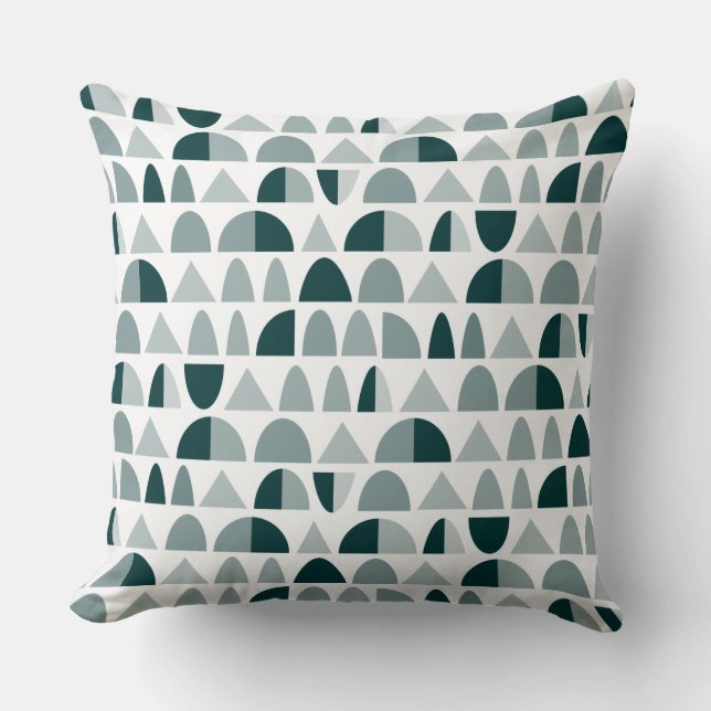 Abstract Pattern 290721 - Monochromatic Green Cushion (Front)