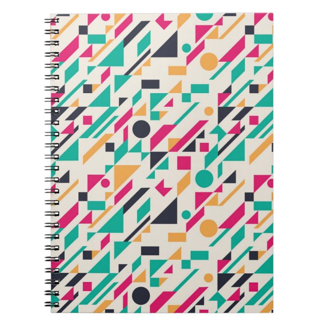 Abstract pattern 3 spiral notebook (Front)