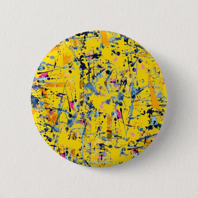 Abstract pattern 6 cm round badge (Front)