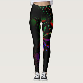 abstract pattern art leggings