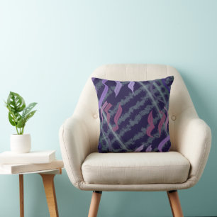 Abstract Pattern Art Of Watercolor Brushstrokes Cushion