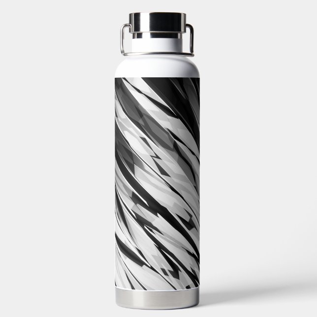 Abstract Pattern B&W - Thor Water Bottle (Back)