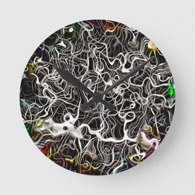 Abstract pattern backdrop texture round clock (Front)