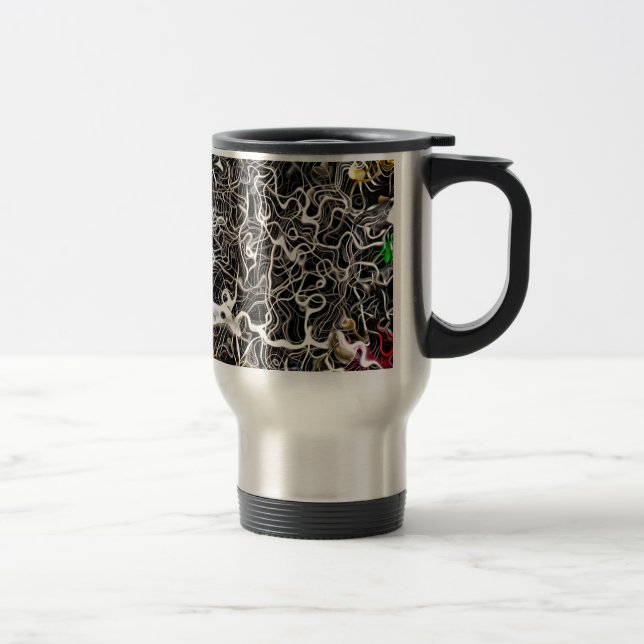 Abstract pattern backdrop texture travel mug (Right)