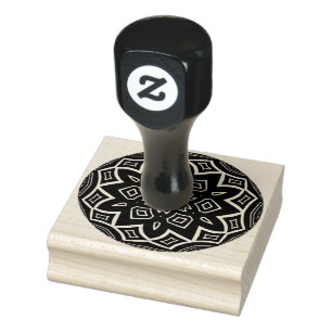 abstract pattern ball rubber stamp