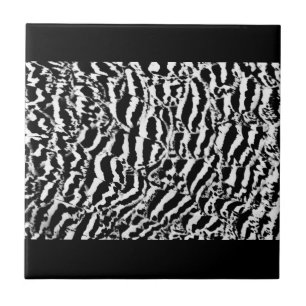 Abstract pattern black and white tile