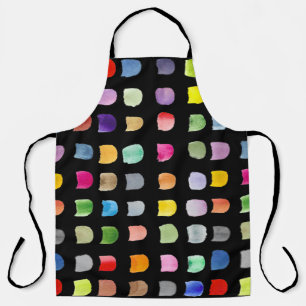 Abstract Pattern Black Apron