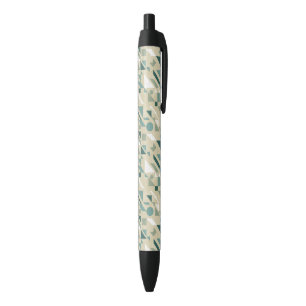 Abstract pattern black ink pen
